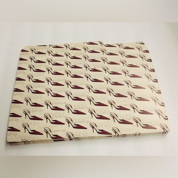 New 8 Matching Files “Glamour” High Heel Shoes” Brown and Cream Folders - Picture 13 of 16
